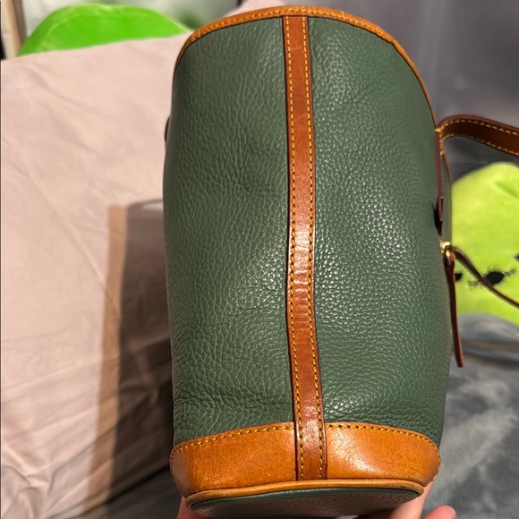 Dooney & Bourke Green Leather Tote Bag - Picture 6 of 11